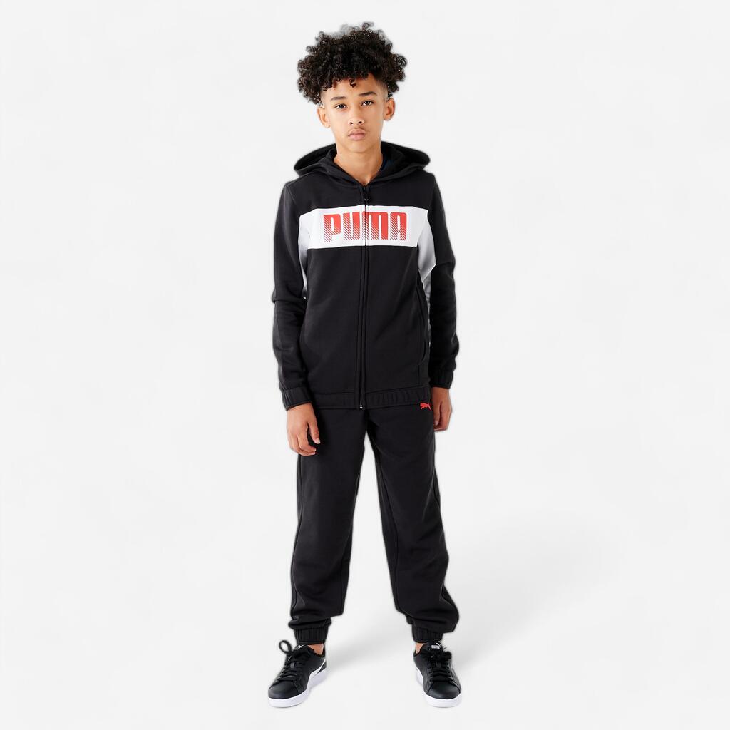 Kids' Hooded Tracksuit Set - Black